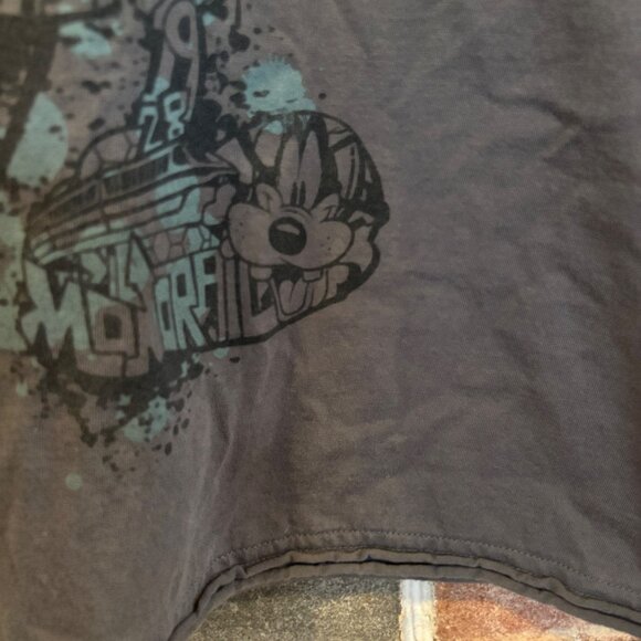 Disneyland Mickey Mouse Graffiti Graphic Polo Shirt Gray Short Sleeve Mens Sz L - Picture 5 of 10